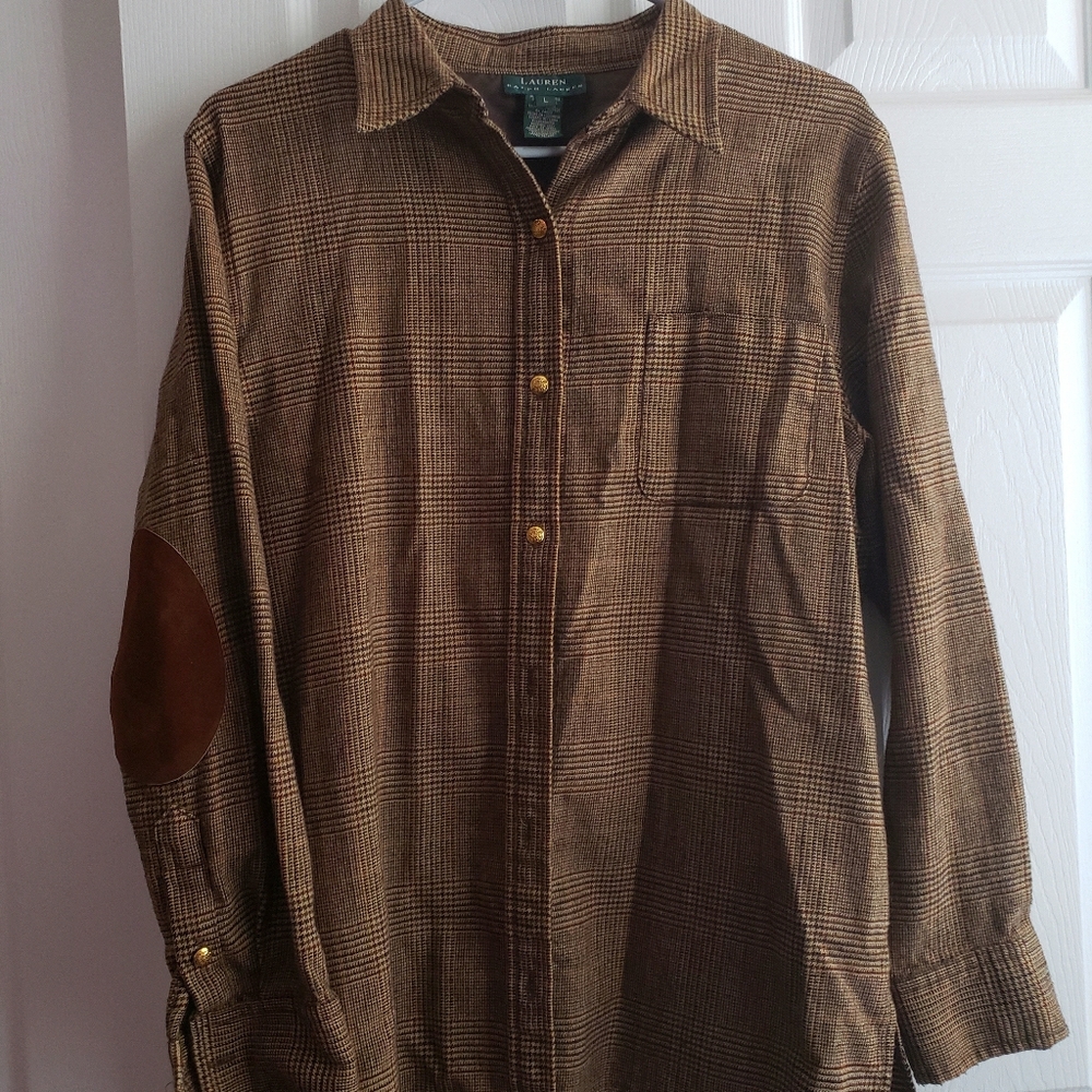 Ralph Lauren Wool Cashmere Elbow Patch Top